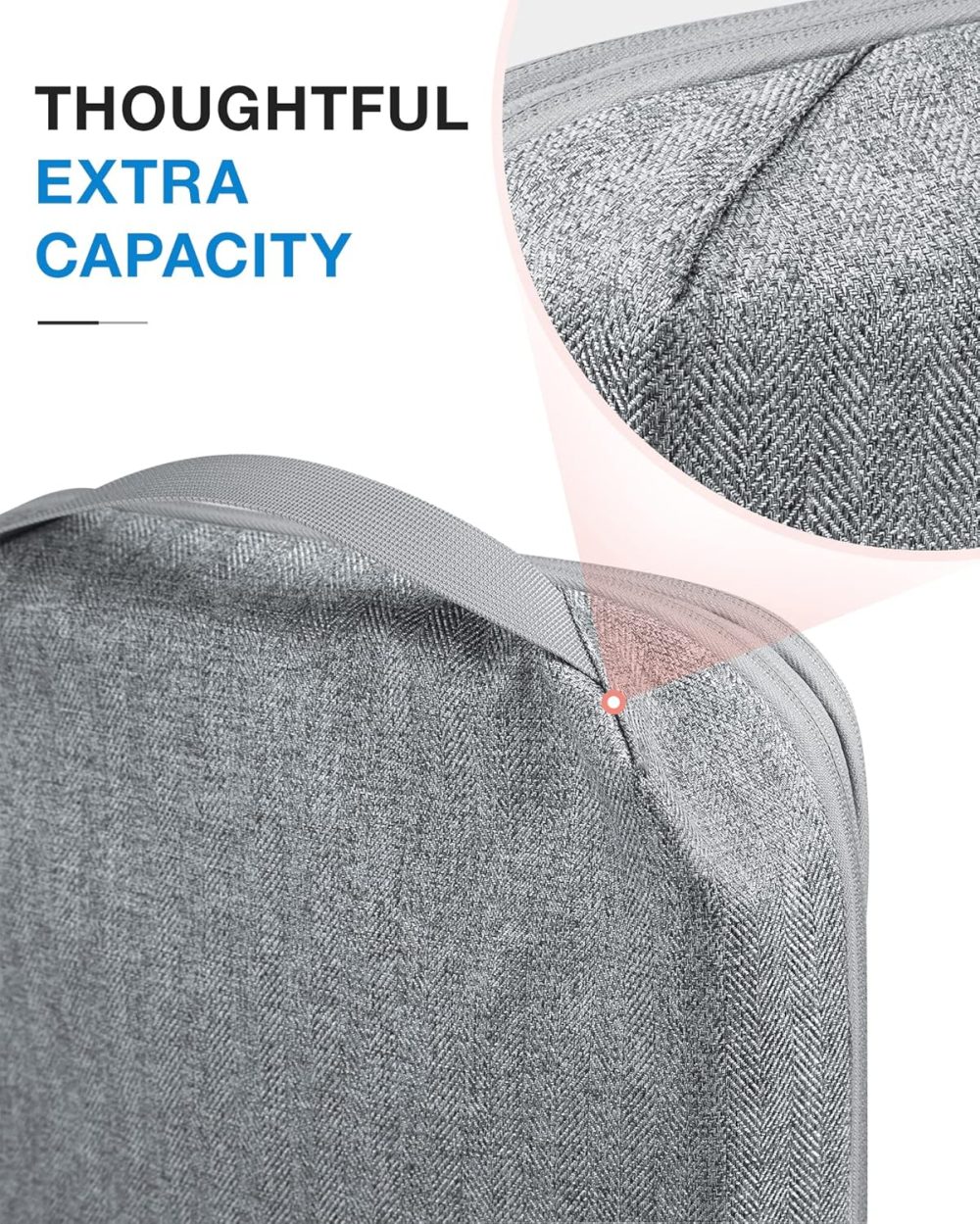 BAGSMART Compression Packing Cubes for Travel, 6 Set Travel Packing Cubes for Carry on Suitcases, Compression Travel Cubes & Suitcase Organizer for Packing with Shoe Bag Grey - Image 6