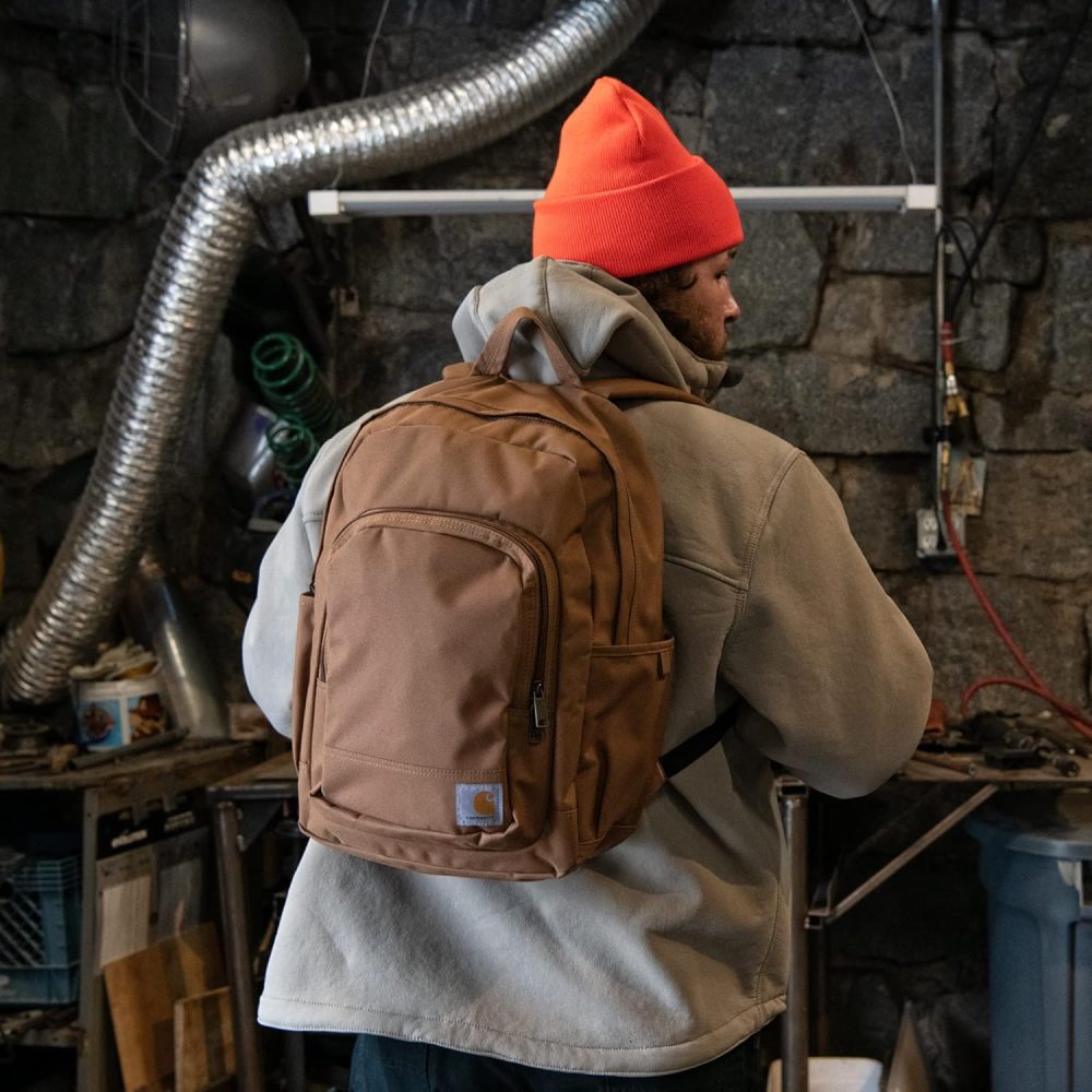 Carhartt 25L Classic Backpack, Durable Water-Resistant Pack W/ 15" Laptop Sleeve and Multiple Compartments, Black, PFAS Free - Image 7