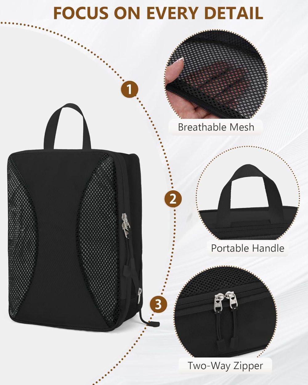 Compression Packing Cubes 10 Sets, Packing Organizers, Extensible Suitcase Organiser Bags, Travel Organizer Cubes for Travel Essentials Black - Image 4
