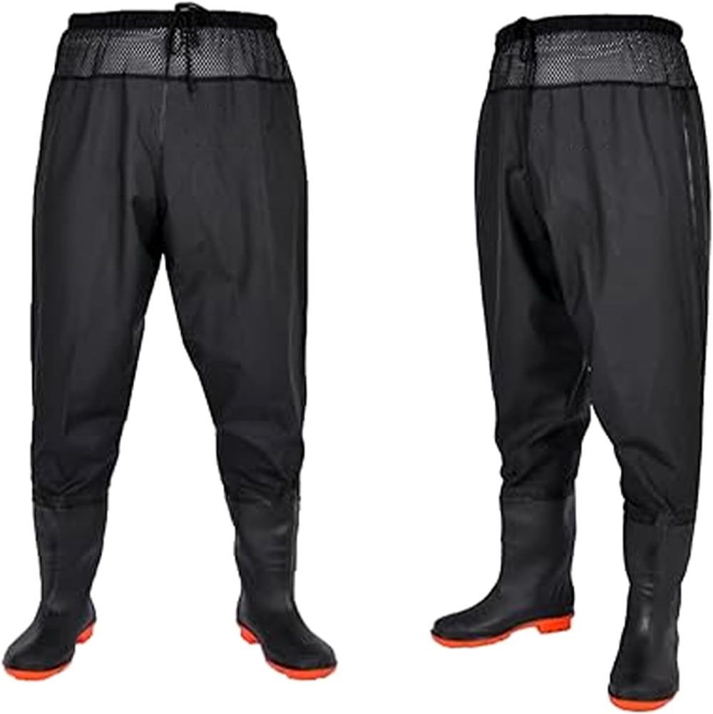 Fishing Waders with Boots, Nylon/PVC Waist Wader Pants Fishing Waders for Men Women, Waterproof Bootfoot Waders - Image 6