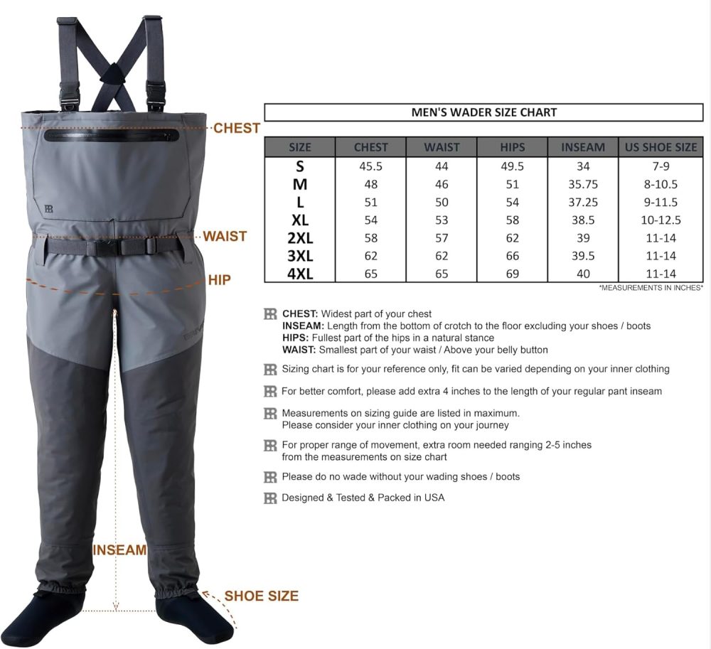 MAX COMFORT Breathable Waterproof Chest StockingFoot Chest Wader for Fishing, Hunting, Kayaking - Image 5